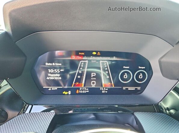WUAGWDGY8SA911337 2025 AUDI RS3 Gray Widok zestawu wskaźników