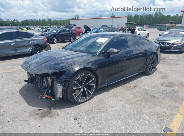WUAPCBF21NN901126 2022 AUDI RS7 Black Առջևի ձախ երեք քառորդ տեսարան