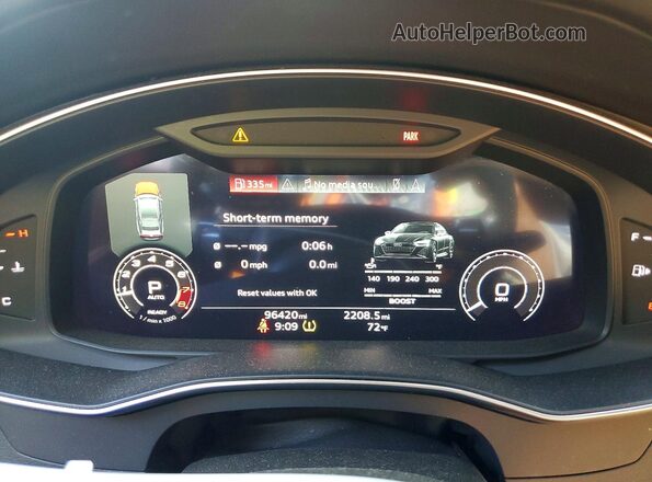 WUAPCBF24MN901264 2021 AUDI RS7 Silver Vista del cuadro de instrumentos