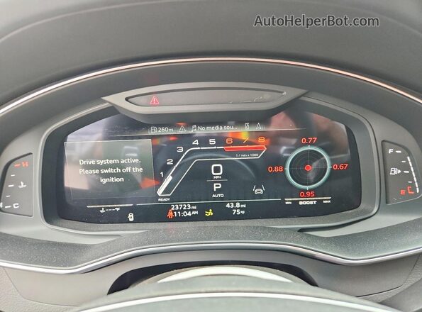 WUAPCBF25NN905650 2022 AUDI RS7 Black ხელსაწყოთა პანელის ხედი