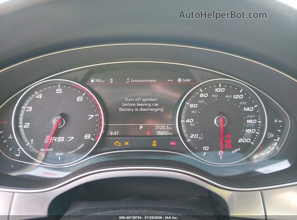 WUAW2AFC1GN903897 2016 AUDI RS7 Blue Vista de los asientos traseros