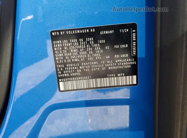 WVG6YVEB3SH020821 2025 VOLKSWAGEN ID Two Tone Widok komory silnika