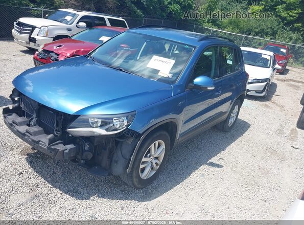 WVGAV7AX0HK033084 2017 VOLKSWAGEN TIGUAN Blue წინა მარცხენა ხედი სამი მეოთხედიდან