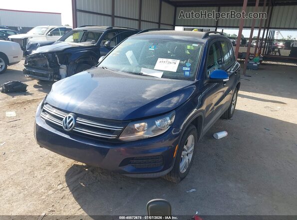 WVGAV7AX3GW510937 2016 VOLKSWAGEN TIGUAN Dark Blue Առջևի ձախ երեք քառորդ տեսարան