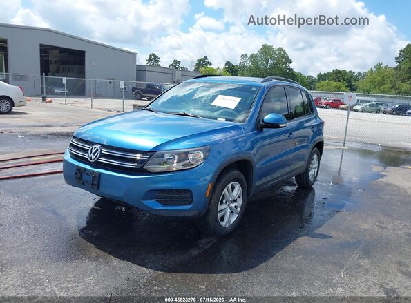 WVGAV7AX4HW503514 2017 VOLKSWAGEN TIGUAN Синий Передняя левая четверть