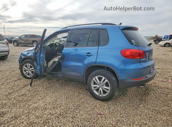 WVGAV7AX4HW512309 2017 VOLKSWAGEN TIGUAN Blue Trasero izquierdo