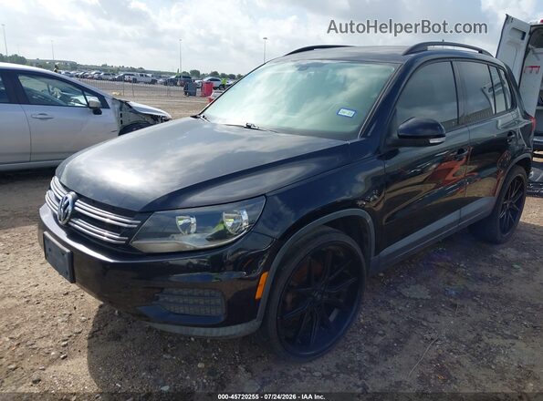 WVGAV7AX8GW589277 2016 VOLKSWAGEN TIGUAN Black Передня ліва чверть