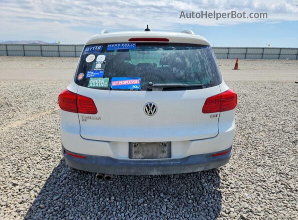 WVGAV7AX8GW591644 2016 VOLKSWAGEN TIGUAN White Вид ззаду
