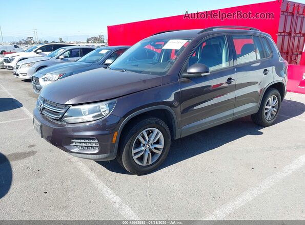 WVGAV7AX8GW608586 2016 VOLKSWAGEN TIGUAN Brown Vista tres cuartos delantera izquierda