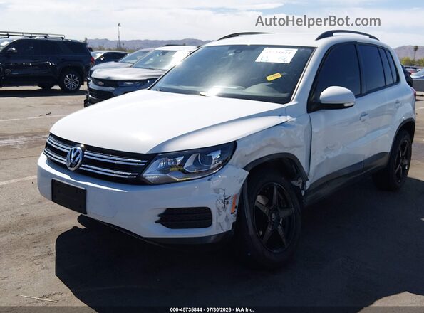 WVGAV7AX8HK001645 2017 VOLKSWAGEN TIGUAN White Առջևի ձախ երեք քառորդ տեսարան