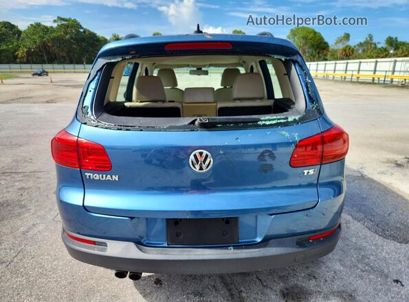 WVGAV7AX8HK037951 2017 VOLKSWAGEN TIGUAN Blue უკანა ხედი