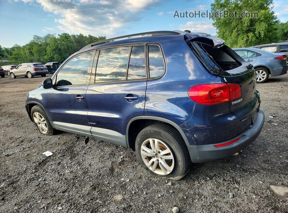 WVGAV7AX9GW610895 2016 VOLKSWAGEN TIGUAN Blue Trasero izquierdo