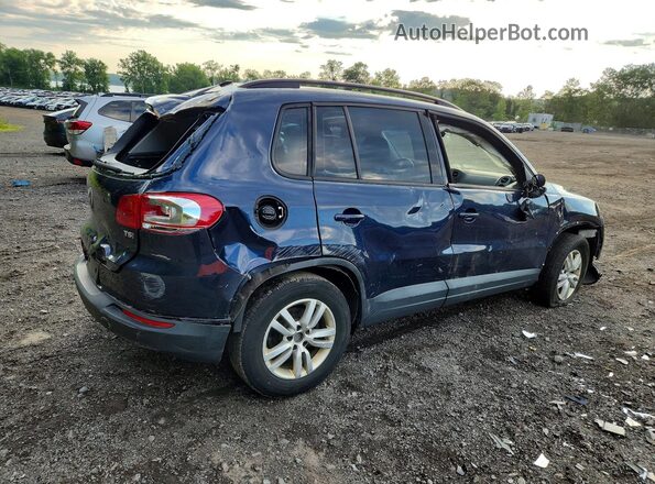 WVGAV7AX9GW610895 2016 VOLKSWAGEN TIGUAN Blue Trasero derecho