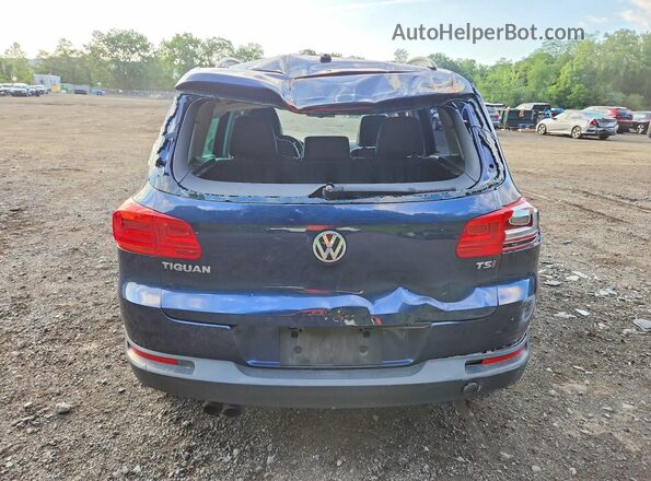 WVGAV7AX9GW610895 2016 VOLKSWAGEN TIGUAN Blue Vista trasera