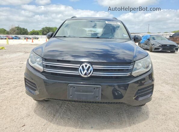 WVGAV7AX9HW512533 2017 VOLKSWAGEN TIGUAN Black Widok z przodu