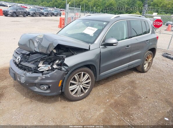 WVGBV7AX1GW531452 2016 VOLKSWAGEN TIGUAN Gray Առջևի ձախ երեք քառորդ տեսարան