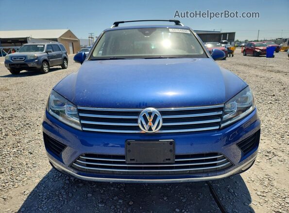 WVGEF9BP2GD010093 2016 VOLKSWAGEN TOUAREG Blue Vista frontal