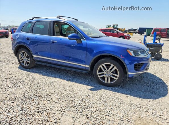 WVGEF9BP2GD010093 2016 VOLKSWAGEN TOUAREG Blue Delantero derecho