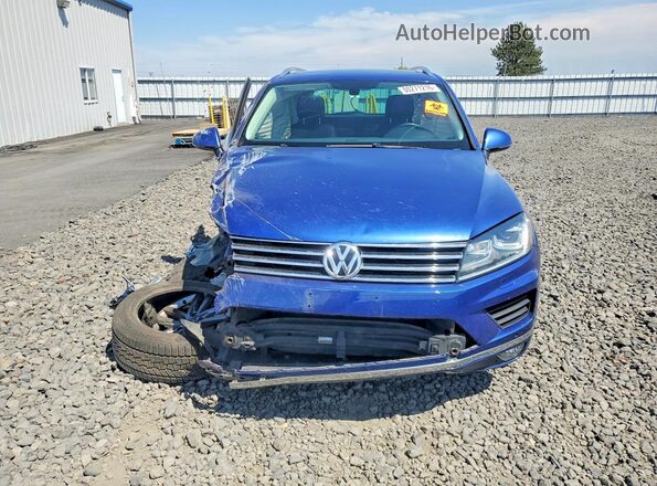 WVGEF9BP4GD000729 2016 VOLKSWAGEN TOUAREG Blue Widok z przodu