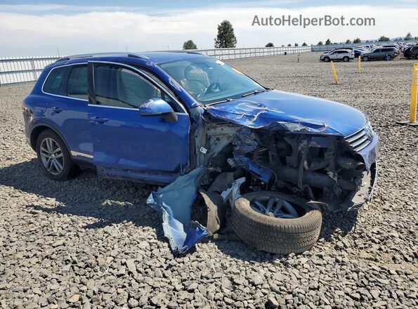 WVGEF9BP4GD000729 2016 VOLKSWAGEN TOUAREG Blue Przód prawy
