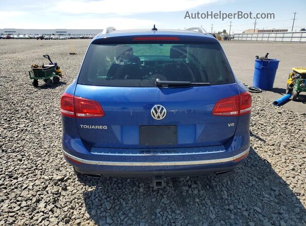WVGEF9BP4GD000729 2016 VOLKSWAGEN TOUAREG Blue Widok z tyłu