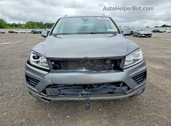 WVGEF9BP4GD010161 2016 VOLKSWAGEN TOUAREG Gray წინა ხედი