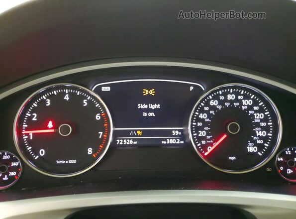 WVGGF7BP1HD006843 2017 VOLKSWAGEN TOUAREG Blue Instrument cluster view