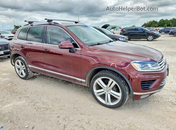 WVGGF7BP7HD002716 2017 VOLKSWAGEN TOUAREG Burgundy Front right