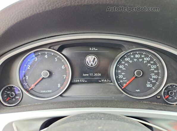 WVGGF7BP7HD002716 2017 VOLKSWAGEN TOUAREG Burgundy Instrument cluster view