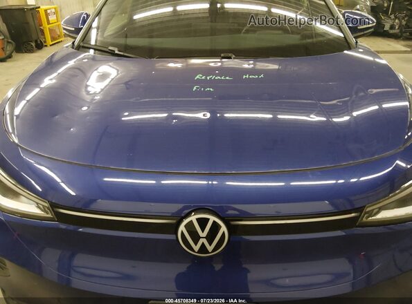WVGGNPE2XNP037280 2022 VOLKSWAGEN ID.4 Blue Вид спереду