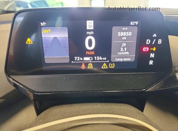 WVGJNPE23MP062218 2021 VOLKSWAGEN ID.4 Gray ხელსაწყოთა პანელის ხედი
