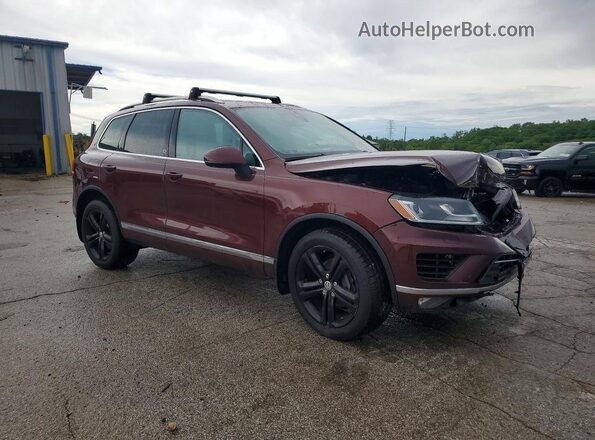WVGRF7BP9HD000748 2017 VOLKSWAGEN TOUAREG Burgundy Передня права чверть