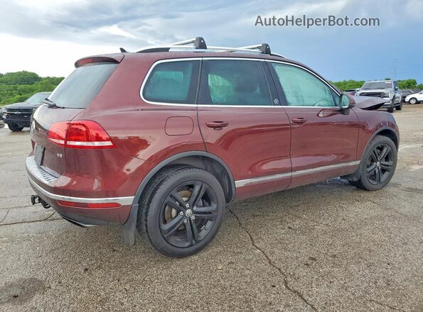 WVGRF7BP9HD000748 2017 VOLKSWAGEN TOUAREG Burgundy Задня права чверть