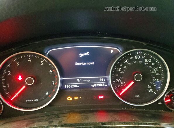 WVGRF7BP9HD004105 2017 VOLKSWAGEN TOUAREG Blue Widok zestawu wskaźników