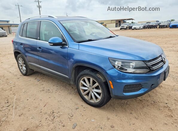 WVGRV7AX1HK004485 2017 VOLKSWAGEN TIGUAN Синий Передняя правая четверть