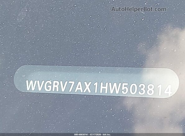 WVGRV7AX1HW503814 2017 VOLKSWAGEN TIGUAN White 
