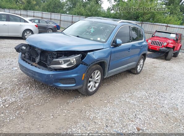 WVGRV7AX6HW507941 2017 VOLKSWAGEN TIGUAN Blue Vista tres cuartos delantera izquierda