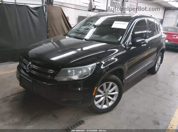 WVGSV7AX4HK007527 2017 VOLKSWAGEN TIGUAN Черный Передняя левая четверть