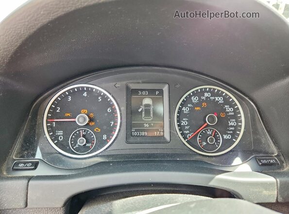 WVGSV7AX8HW500250 2017 VOLKSWAGEN TIGUAN White Widok zestawu wskaźników