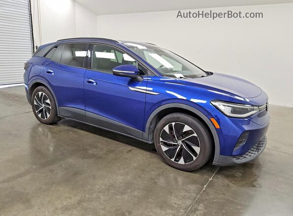 WVGTMPE24NP075136 2022 VOLKSWAGEN ID.4 Blue Delantero derecho