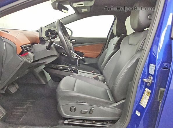 WVGTMPE24NP075136 2022 VOLKSWAGEN ID.4 Blue Vista interior delantera