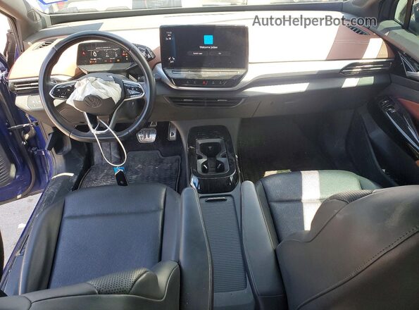 WVGTMPE26MP056604 2021 VOLKSWAGEN ID.4 Blue Вид панелі приладів