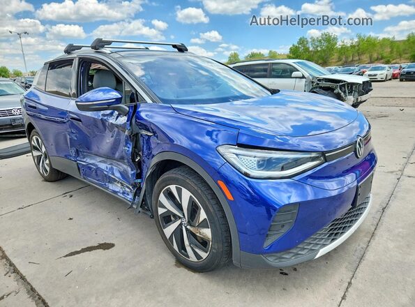 WVGUNPE27MP061571 2021 VOLKSWAGEN ID.4 Blue Delantero derecho