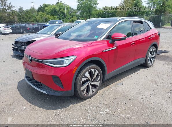 WVGUNPE28MP058937 2021 VOLKSWAGEN ID.4 Red Առջևի ձախ երեք քառորդ տեսարան