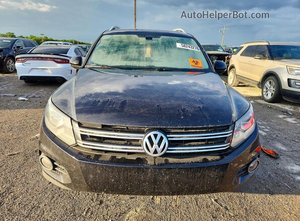 WVGUV7AX7HW504895 2017 VOLKSWAGEN TIGUAN Black Widok z przodu