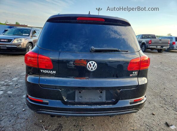 WVGUV7AX7HW504895 2017 VOLKSWAGEN TIGUAN Black Widok z tyłu