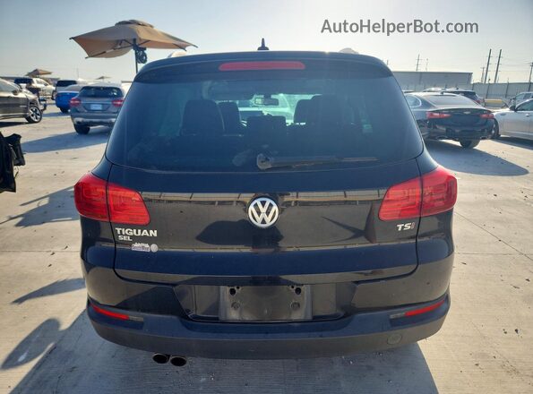 WVGVV7AX7HW512922 2017 VOLKSWAGEN TIGUAN Black Widok z tyłu