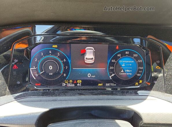 WVW487CD7NW155103 2022 VOLKSWAGEN GTI White Instrument cluster view