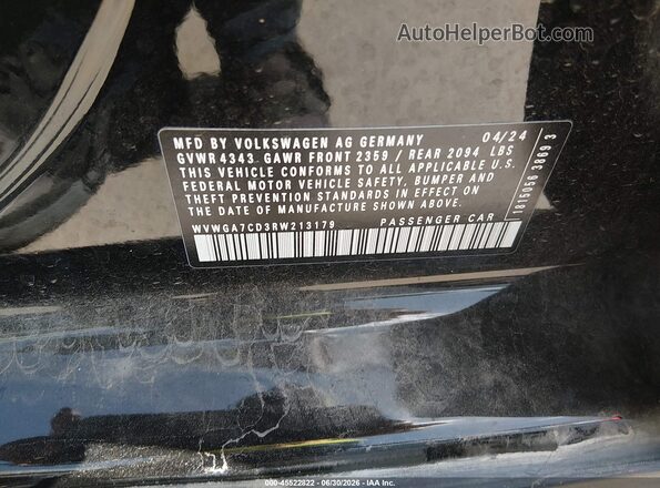 WVWGA7CD3RW213179 2024 VOLKSWAGEN GOLF Черный Вид подкапотного пространства