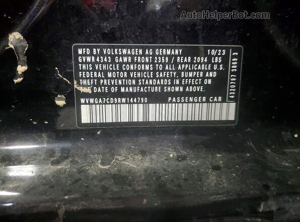 WVWGA7CD9RW144790 2024 VOLKSWAGEN GTI Black ძრავის განყოფილების ხედი